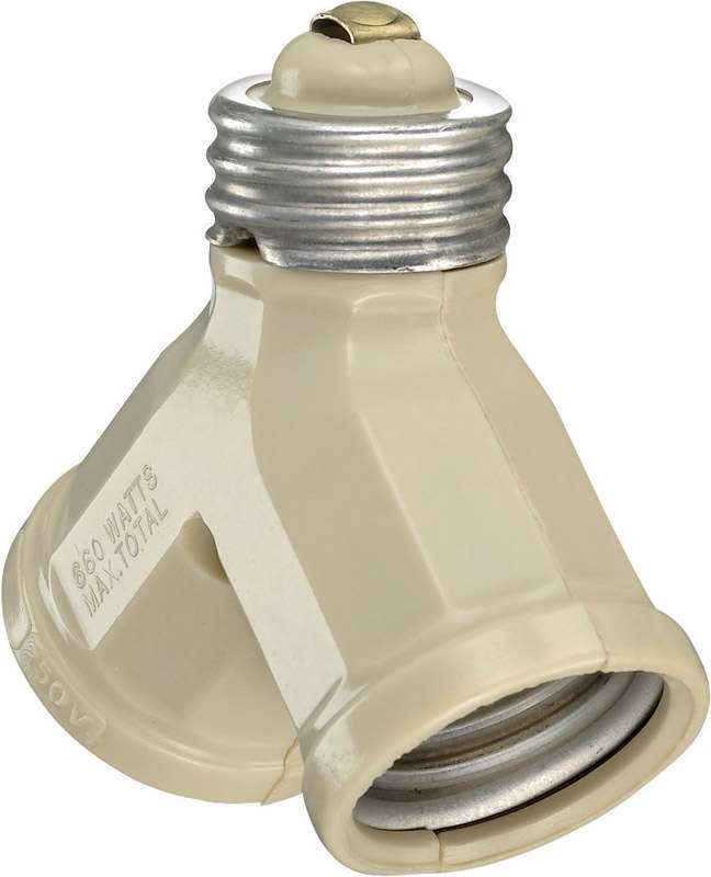 Leviton Plastic Medium Base Socket Adapter 1 pk - Ace Hardware