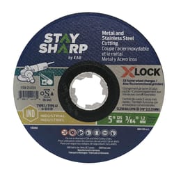 Stay Sharp 5 in. D X 7/8 in. X-Lock Quick Change Grinding Wheel