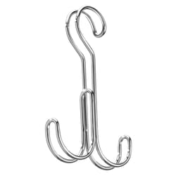 iDesign Silver Steel Closet Rod Hook
