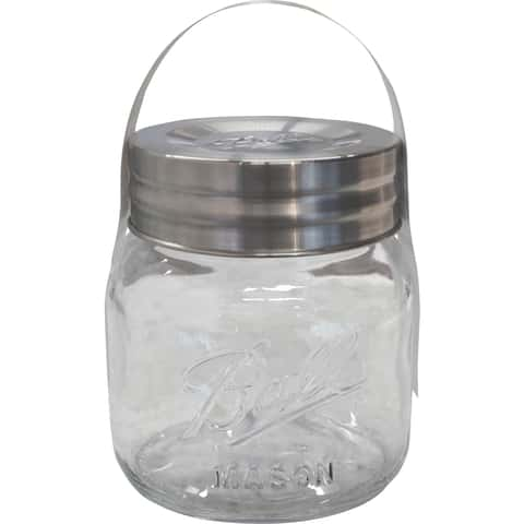 Whiteboard Mason Jars With Silver Lids For Kitchen Storage