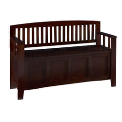 Linon Home Decor Walnut Wood Bench