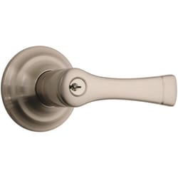 Brinks Push Pull Rotate Harper Satin Nickel Entry Lever KW1 1.75 in.