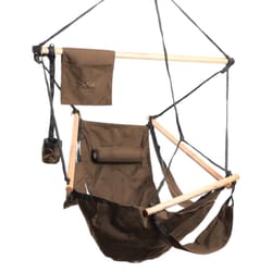 SoCo Swings Skyland 1 Person Brown Wood Porch Swing Brown