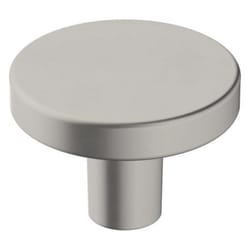 Amerock Versa Contemporary Round Cabinet Knob 1-3/8 in. D 1 in. Satin Nickel 6 pk