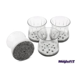 Magic Fit Magic Sliders Gray Push-On Felt Sliding Discs 4 pk