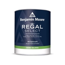 Benjamin Moore Regal Select Semi-Gloss Black Water-Based Paint + Primer Interior 1 qt