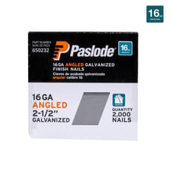 Paslode 2-1/2 in. L X 16 Ga. Angled Strip Galvanized Finish Nails 20 deg 2,000 pk