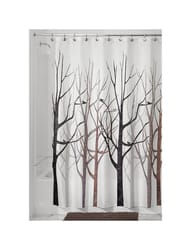 iDesign 72 in. H X 72 in. W Frosted Bare Trees Shower Curtain Polyester