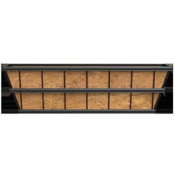 Panacea 30 in. H Steel Deck and Window Box Planter Black