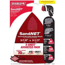 Diablo SandNET 5-1/2 in. L X 3-7/8 in. W Ceramic Blend Assorted Grit Sanding Pad
