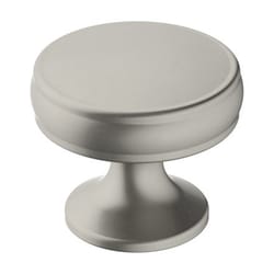 Amerock Renown Traditional Round Cabinet Knob 1-1/4 in. D 1-1/8 in. Satin Nickel 1 pk