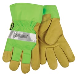 Kinco Men's Outdoor Hi-Viz Work Gloves Green XL 1 pair