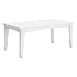 Signature Design by Ashley Hyland Wave White Rectangular HDPE Contemporary Coffee Table