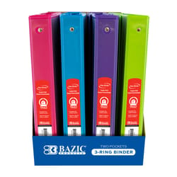Bazic Products 1 in. W X 9.96 in. L 3-Ring Assorted View Binder Collection