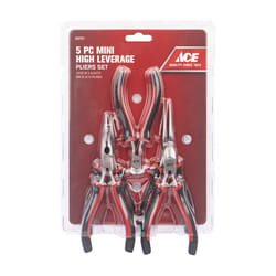 Ace 5 pc Chrome Vanadium Steel Mini Pliers Set