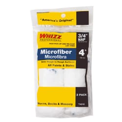 Whizz Microfiber 4 in. W X 3/4 in. Mini Paint Roller Cover 2 pk