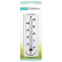 La Crosse Technology Analog Thermometer Plastic White 6.5 in.