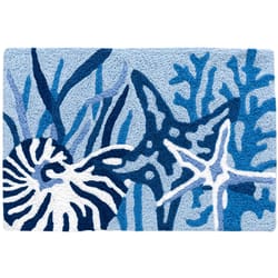 Jellybean 20 in. W X 30 in. L Multi-Color Indigo Shells Polyester Accent Rug