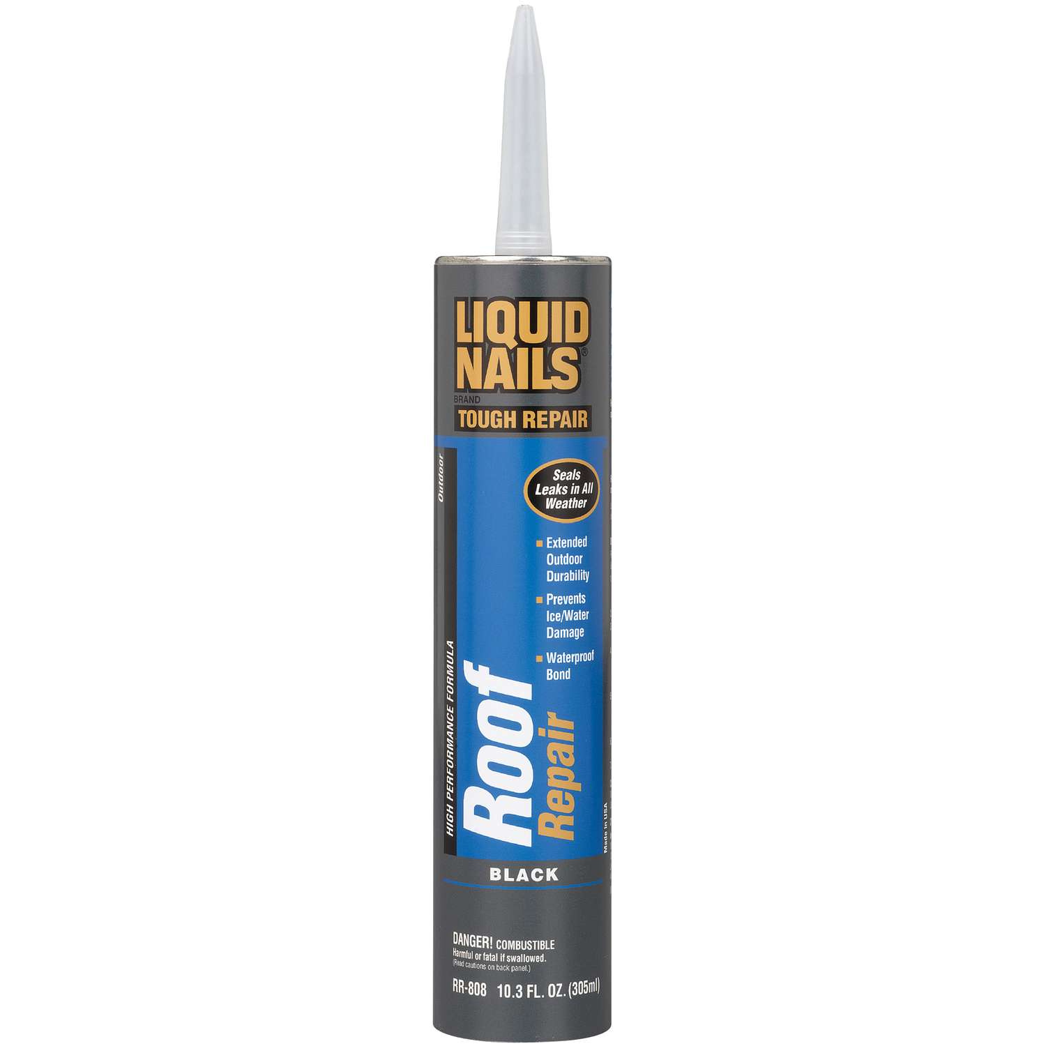 Liquid Nails Tough Repair Black Latex Caulk Sealant 10.3 oz. Ace Hardware