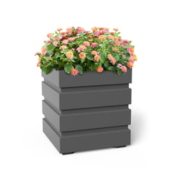 Mayne Freeport 20 in. H X 18 in. W X 18 in. D Polyethylene Planter Graphite Gray