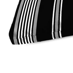 Jordan Manufacturing Black/White Stripe Polyester Bench Cushion