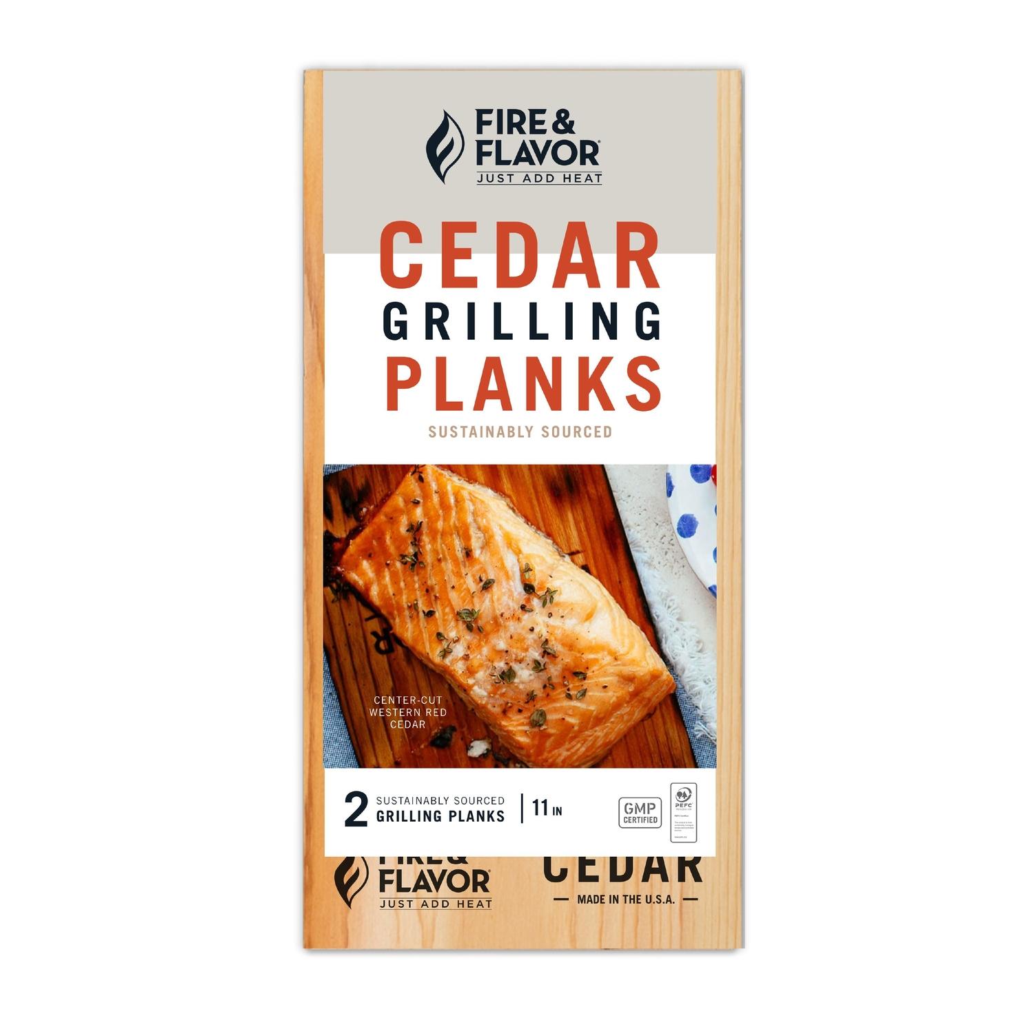 Fire & Flavor 11-Inch Cedar Grilling Planks - 2 Pack - FFPD192