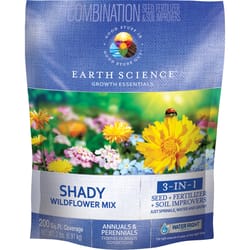 Earth Science Growth Essentials Shady Annuals, Perennials and Herbs Wildflower Seed, Fertilizer and