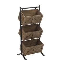 Tripar 15-3/4 in. L X 12-3/4 in. W X 35-1/2 in. H Brown Tiered Storage Organizer