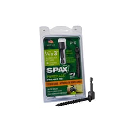 SPAX PowerLags 1/4 in. X 3 in. L Washer High Corrosion Resistant Carbon Steel Lag Screw 12 pk