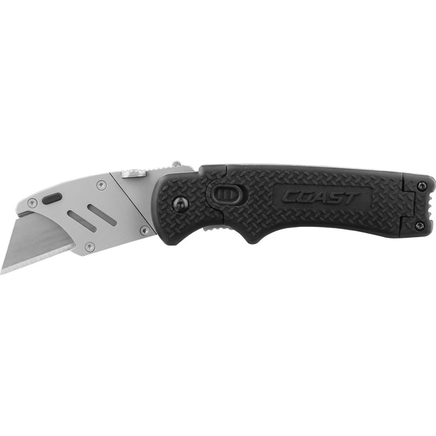 Photos - Utility Knife Coast Double Lock Pro 6.81 in. Folding Razor Knife Black 1 pc 20464 