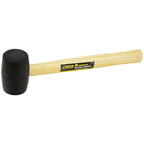 S/M/L Mallet Rubber Hammer Ceramic Tile Installation Hammer w/ Fiberglass Handle L, Size: Large, Black