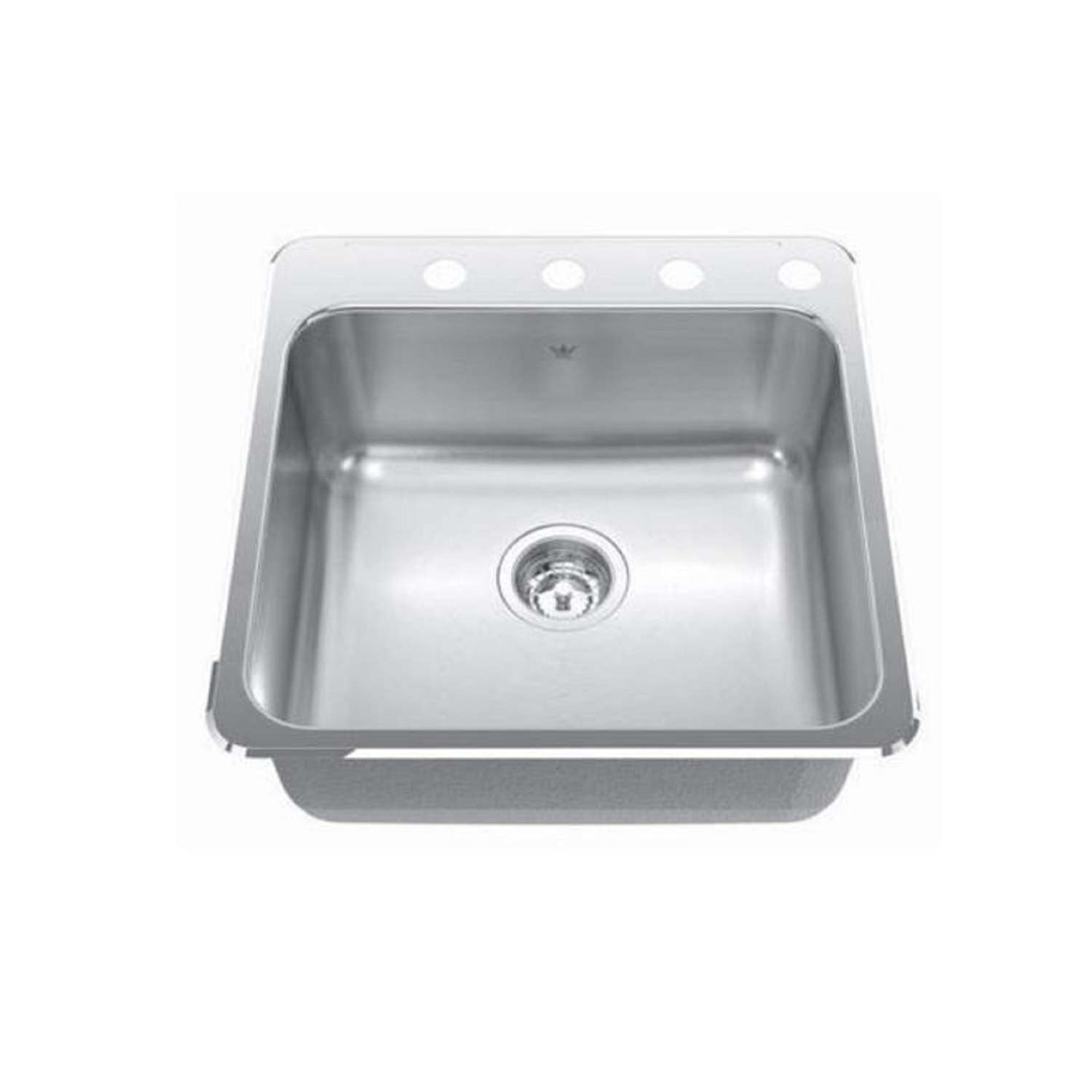 Franke Kindred Stainless Steel Top Mount 22 in. W X 251/4 in. L Single