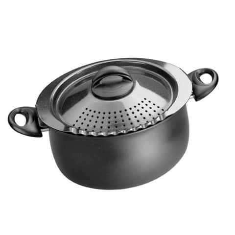 Bialetti 5qt. Pasta Pot with Cook & Drain Convenience - Black