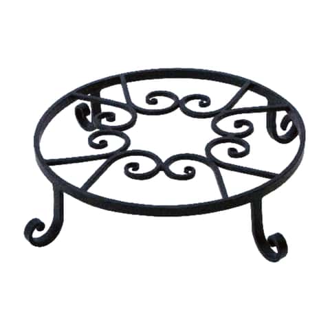 Panacea 2 in. H X 10 in. W Steel Planter Trivet Black Panacea 2 in. H X 10 in. W Steel Planter Trivet Black