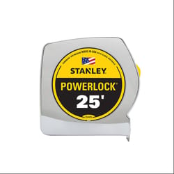 W Key Chain Tape Measure  Silver  1 pk Stanley  PowerLock  3 ft L x 0.25 in 