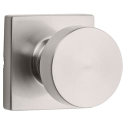 Kwikset Signature Series Pismo Knob x Square Rose Satin Nickel Passage Lockset Right or Left Handed