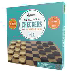 Regal Checkers and Tic Tac Toe Combo Set Multicolored
