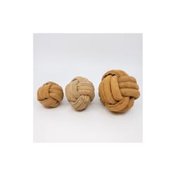 Allure Products Hugglehounds Brown Leather Ball Dog Toy Large in. 1 pk