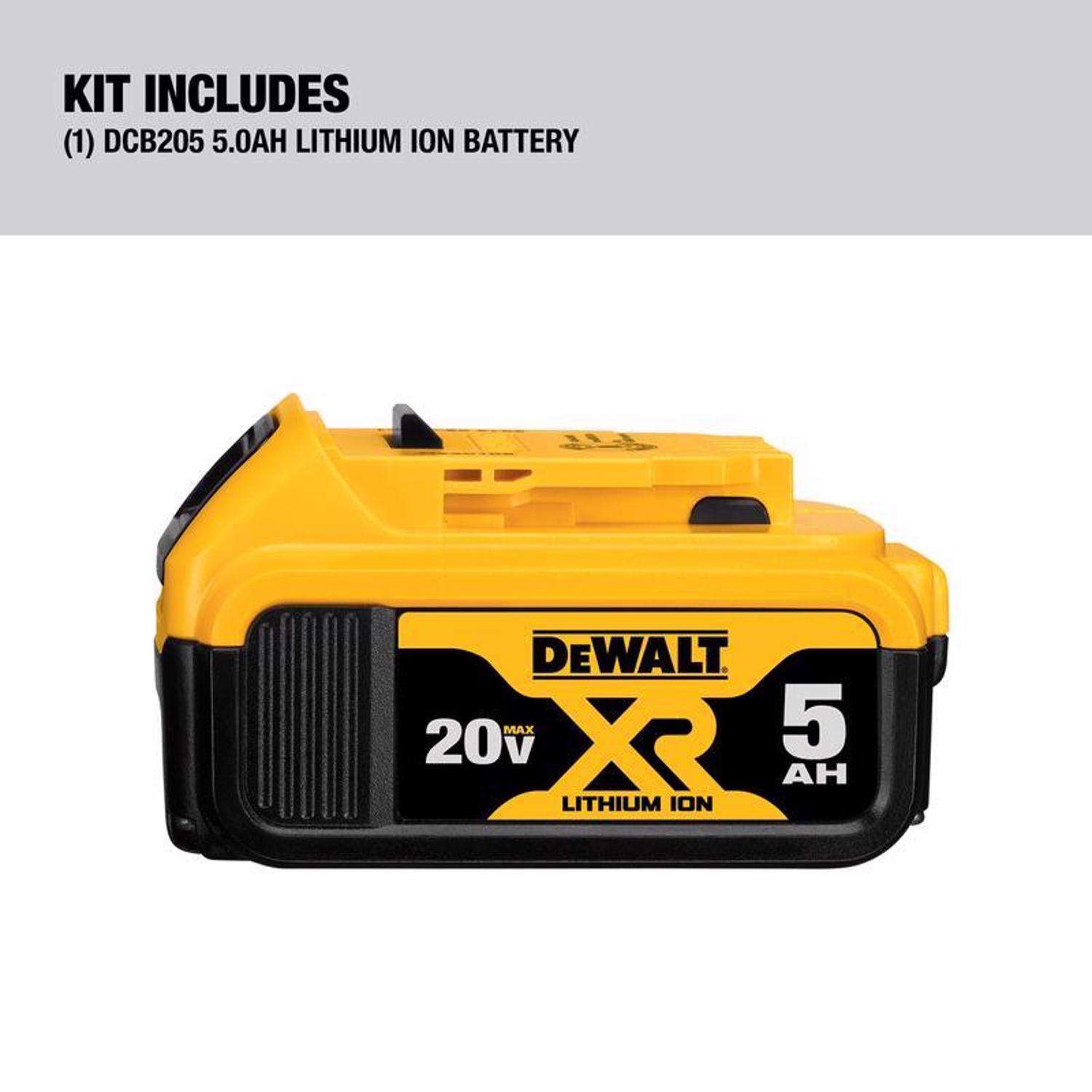 DeWalt 20V MAX XR DCB205 5 Ah Lithium Ion Battery 1 pc Mfr DCB205 Ace Hardware