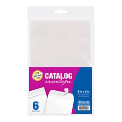 Bazic Products 6 in. W X 9 in. L White Catalog Envelope 6 pk
