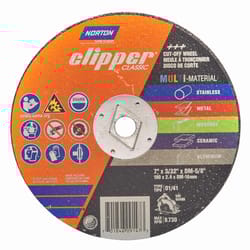 Norton Clipper 7 in. D X 5/8 in. Aluminum Oxide/Silicon Carbide Classic Cut-Off Wheel 1 pk