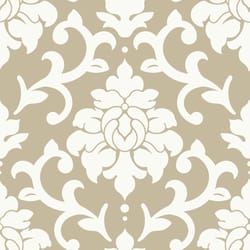 RoomMates 16.5 ft. L Damask Gold Vinyl Peel and Stick Wallpaper