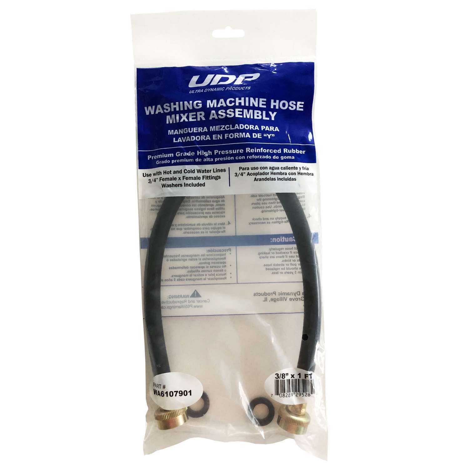 Ultra Dynamic Products 3/8 in. Hose Thread X 3/4 in. D FHT 12 in