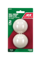 Ace 6.518 in. H X 2-3/8 in. W Plastic Almond Wall Door Stop Mounts to wall