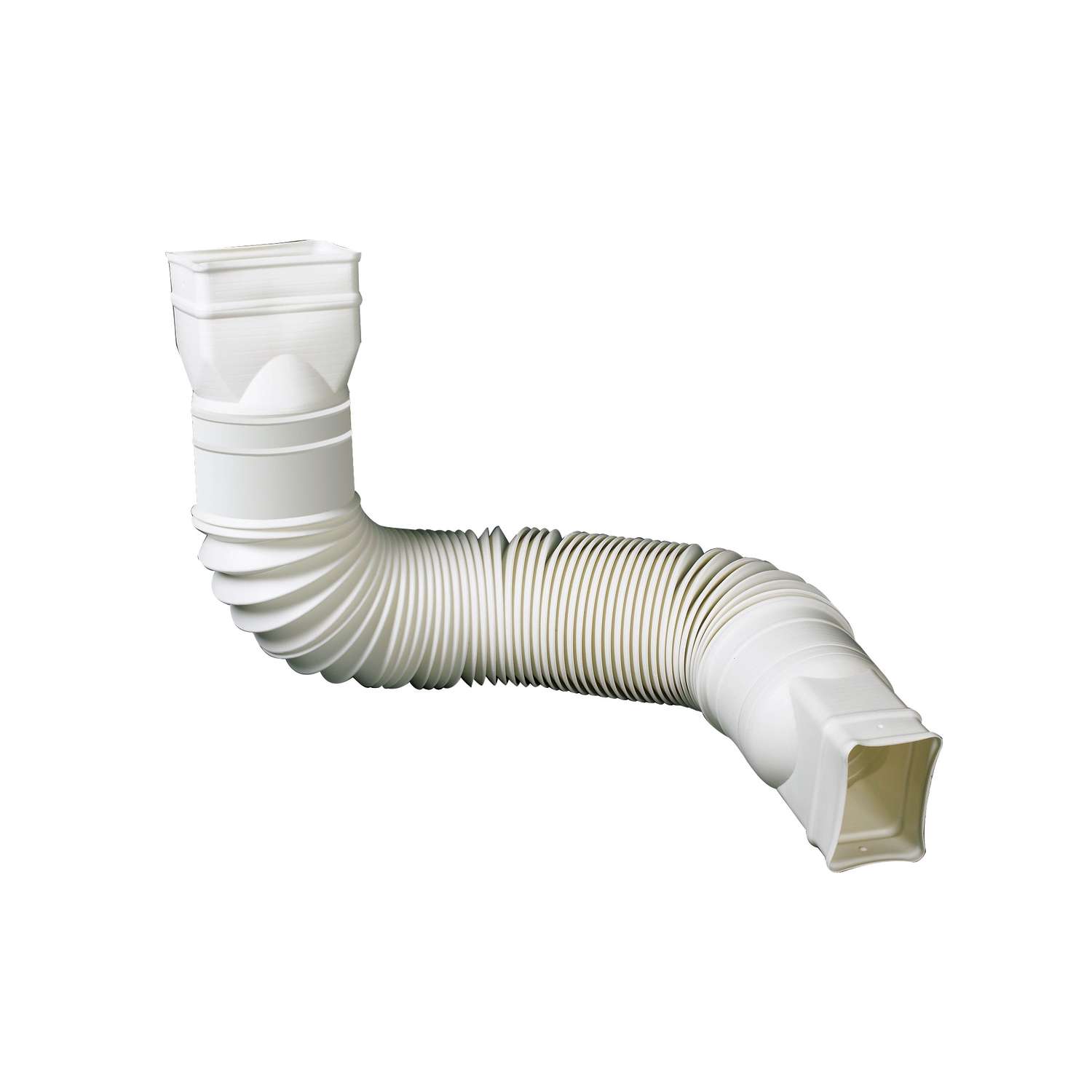 Amerimax FlexASpout 4.5 in. H x 4.5 in. W x 55 in. L White Vinyl Downspout Extension Ace