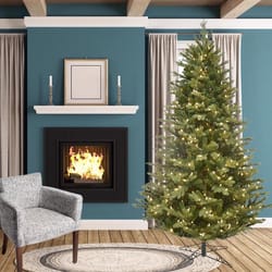 Holiday Bright Lights 1-2 Tree 9 ft. Full LED 600 ct Highland Green Spruce Color Changing Christmas