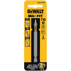 DeWalt Max Fit Torx #10 X 3-1/2 in. L Screwdriver Bit S2 Tool Steel 1 pk