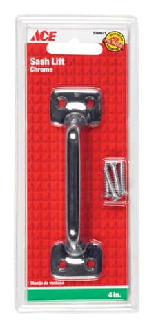Ace 4 in. L Chrome Chrome Universal Sash Lift Handle 1 pk Ace 4 in. L Chrome Chrome Universal Sash Lift Handle 1 pk