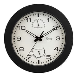 La Crosse 10.65 in. L X 2.45 in. W Indoor and Outdoor Casual Analog Wall Clock Glass/Plastic Brown