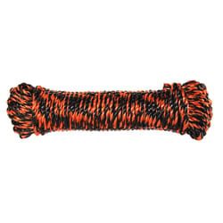 Ace 3/8 in. D X 100 ft. L Black/Orange Twisted Poly Truck Rope